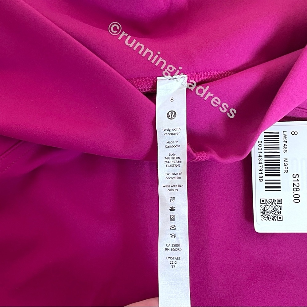 NWT Lululemon InStill HR Tight 25" In Color Magenta Purple Size 8 - Picture 12 of 14